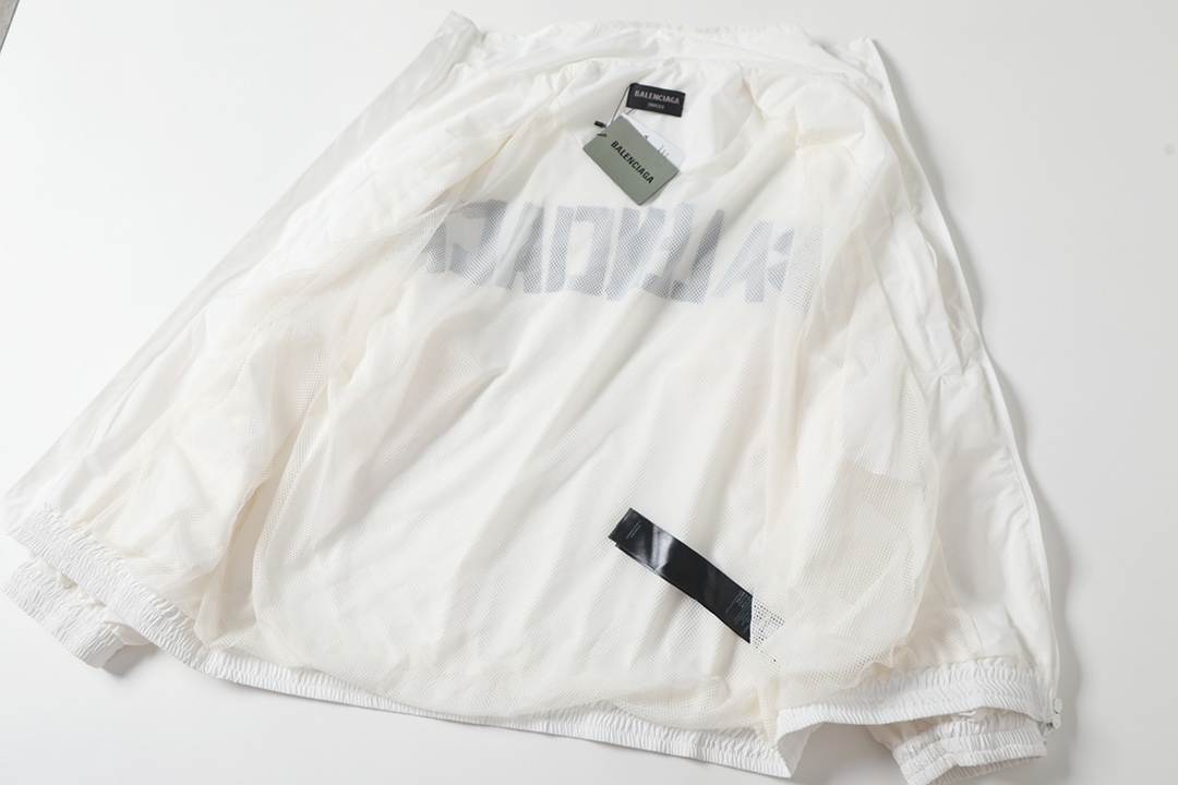 BALENCIAGA バレンシアガ フルジップジャケット フルジップ 黒胶带印花 防水 ブラック 18字 - 画像 3