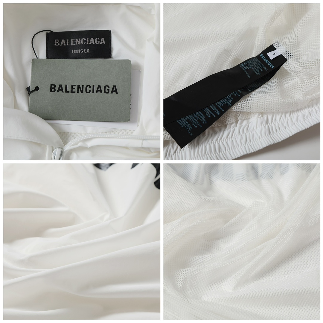 BALENCIAGA バレンシアガ フルジップジャケット フルジップ 黒胶带印花 防水 ブラック 18字 - 画像 8