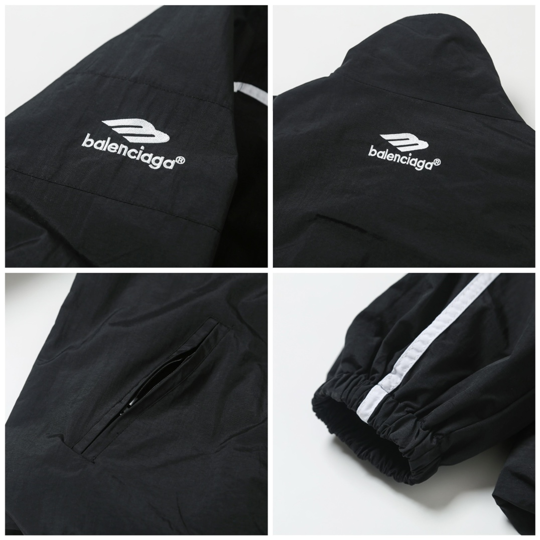 BALENCIAGA バレンシアガ フルジップジャケット 本革 ブラック - 画像 7