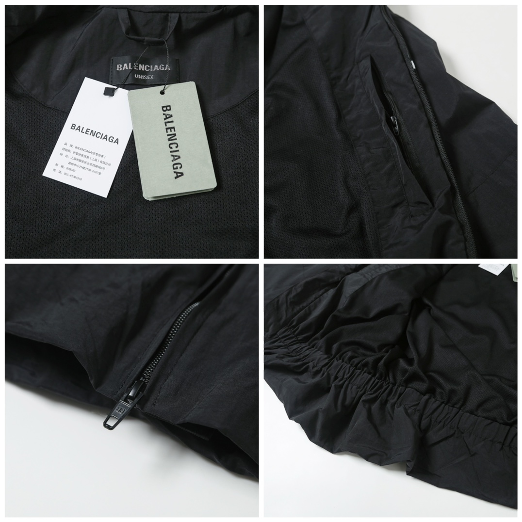 BALENCIAGA バレンシアガ フルジップジャケット 本革 ブラック - 画像 8