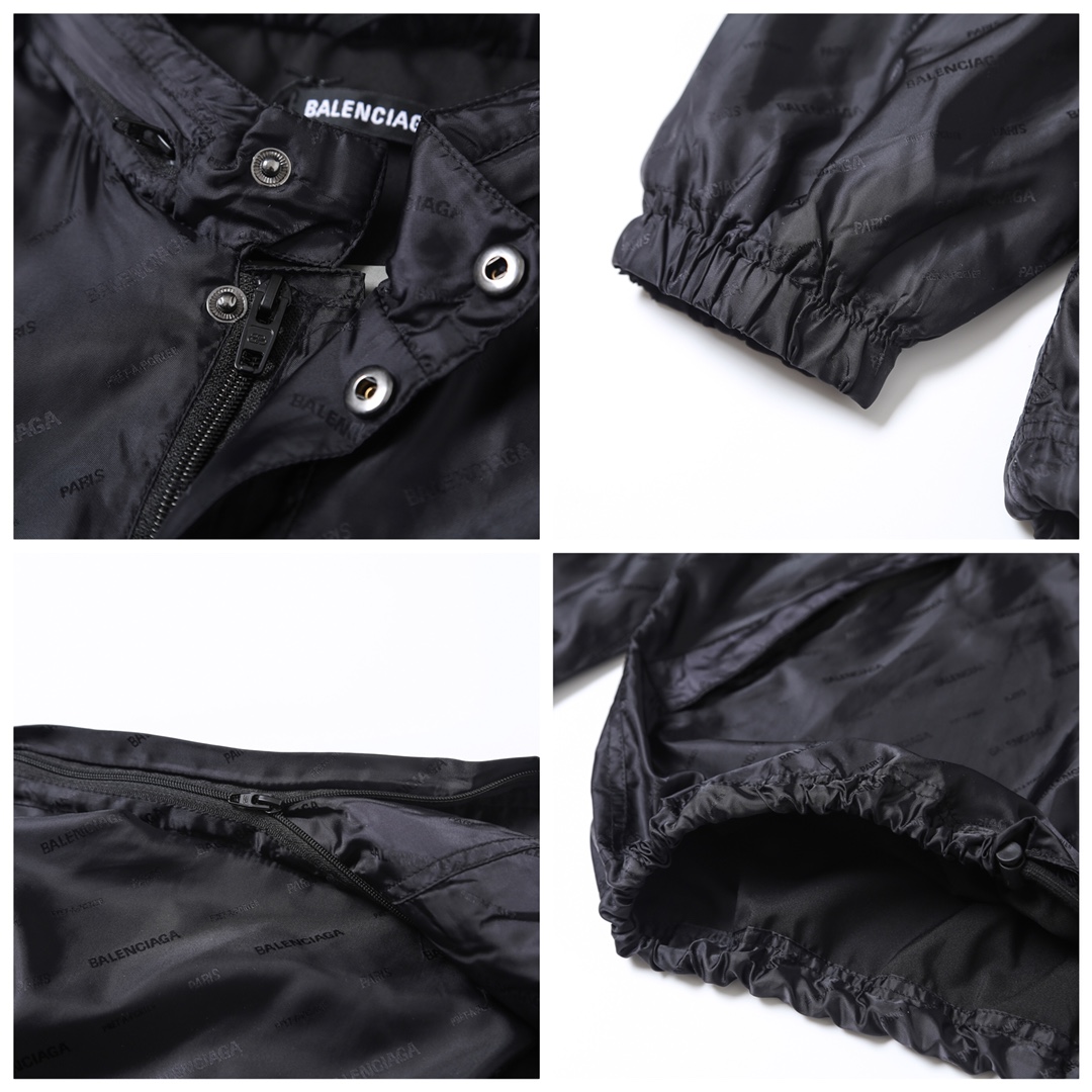 BALENCIAGA バレンシアガ フード付きジャケット ブラック - 画像 7