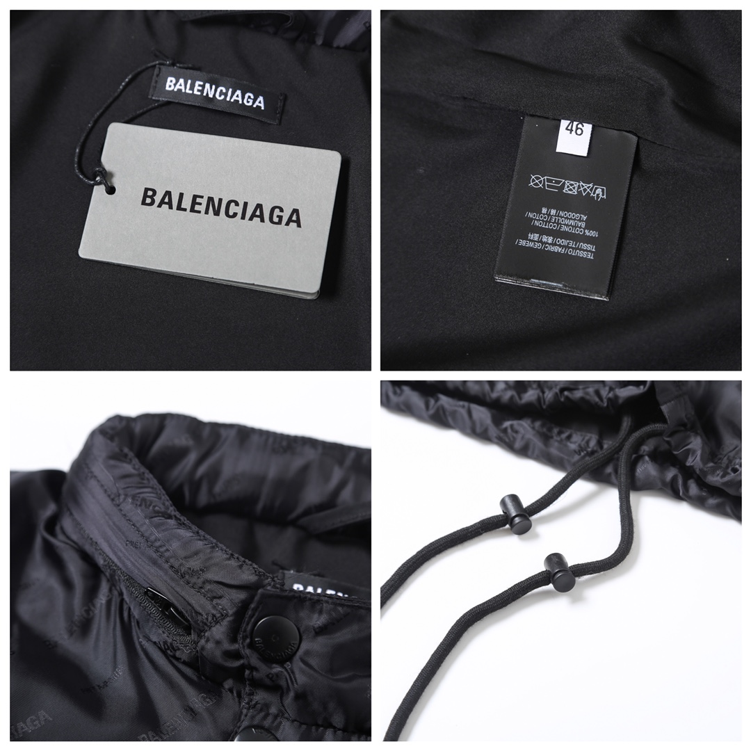 BALENCIAGA バレンシアガ フード付きジャケット ブラック - 画像 8