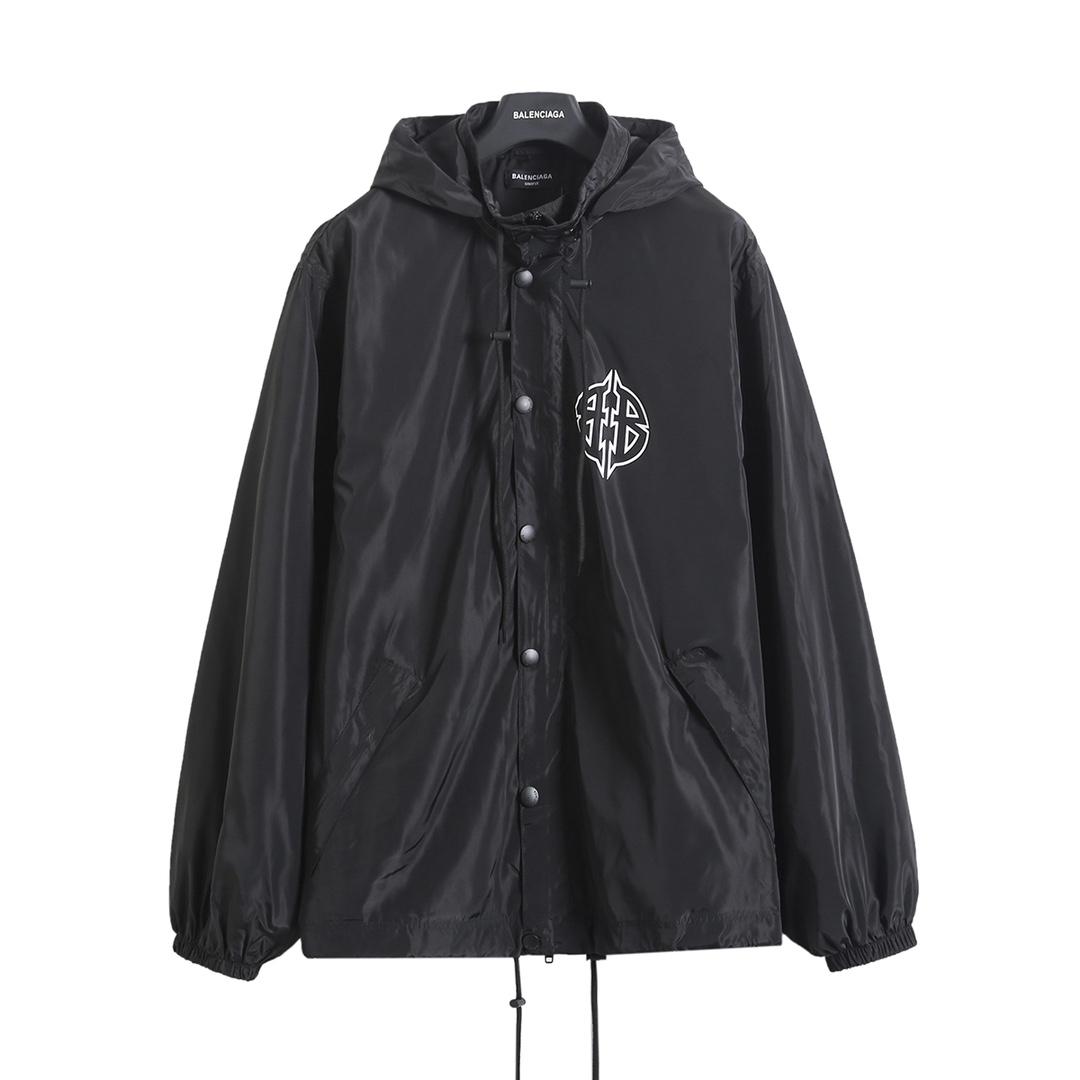 BALENCIAGA バレンシアガ フーディー付きライトウェイトジャケット ブラック