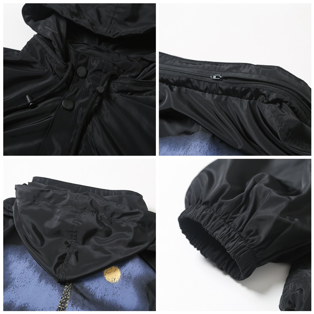 BALENCIAGA バレンシアガ フーディー付きライトウェイトジャケット ブラック - 画像 7