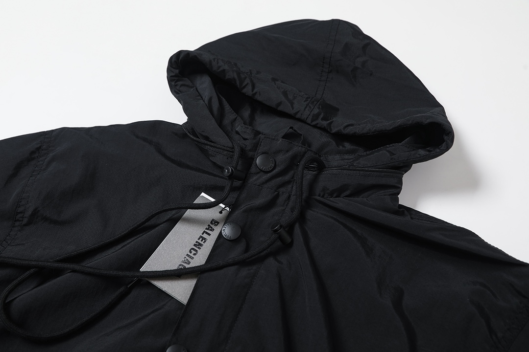 BALENCIAGA バレンシアガ フラップ付きスプリングジャケット 本革 ブラック - 画像 4