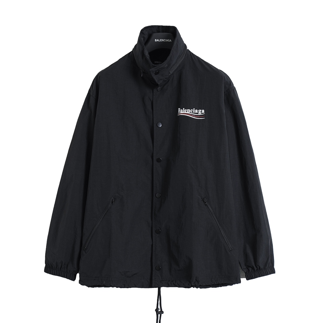 BALENCIAGA バレンシアガ ロゴ フライトジャケット 黒色