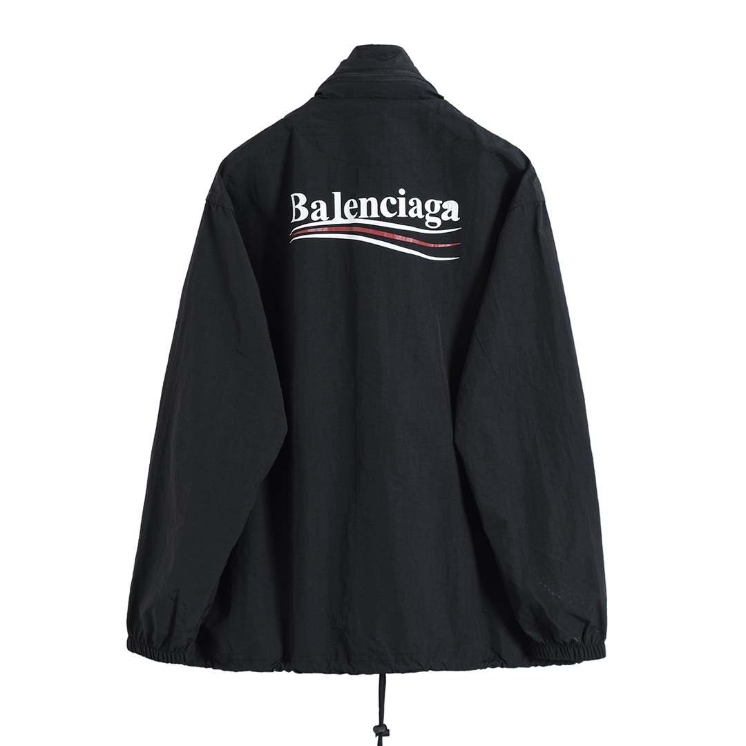 BALENCIAGA バレンシアガ ロゴ フライトジャケット 黒色 - 画像 2