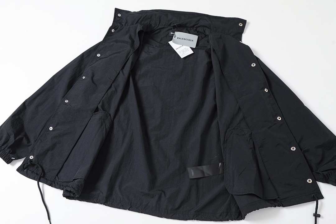 BALENCIAGA バレンシアガ ロゴ フライトジャケット 黒色 - 画像 3