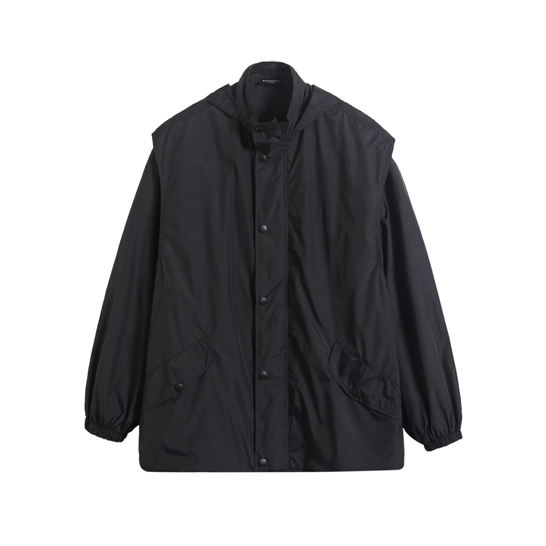 BALENCIAGA バレンシアガ フード付きベスト ブラック
