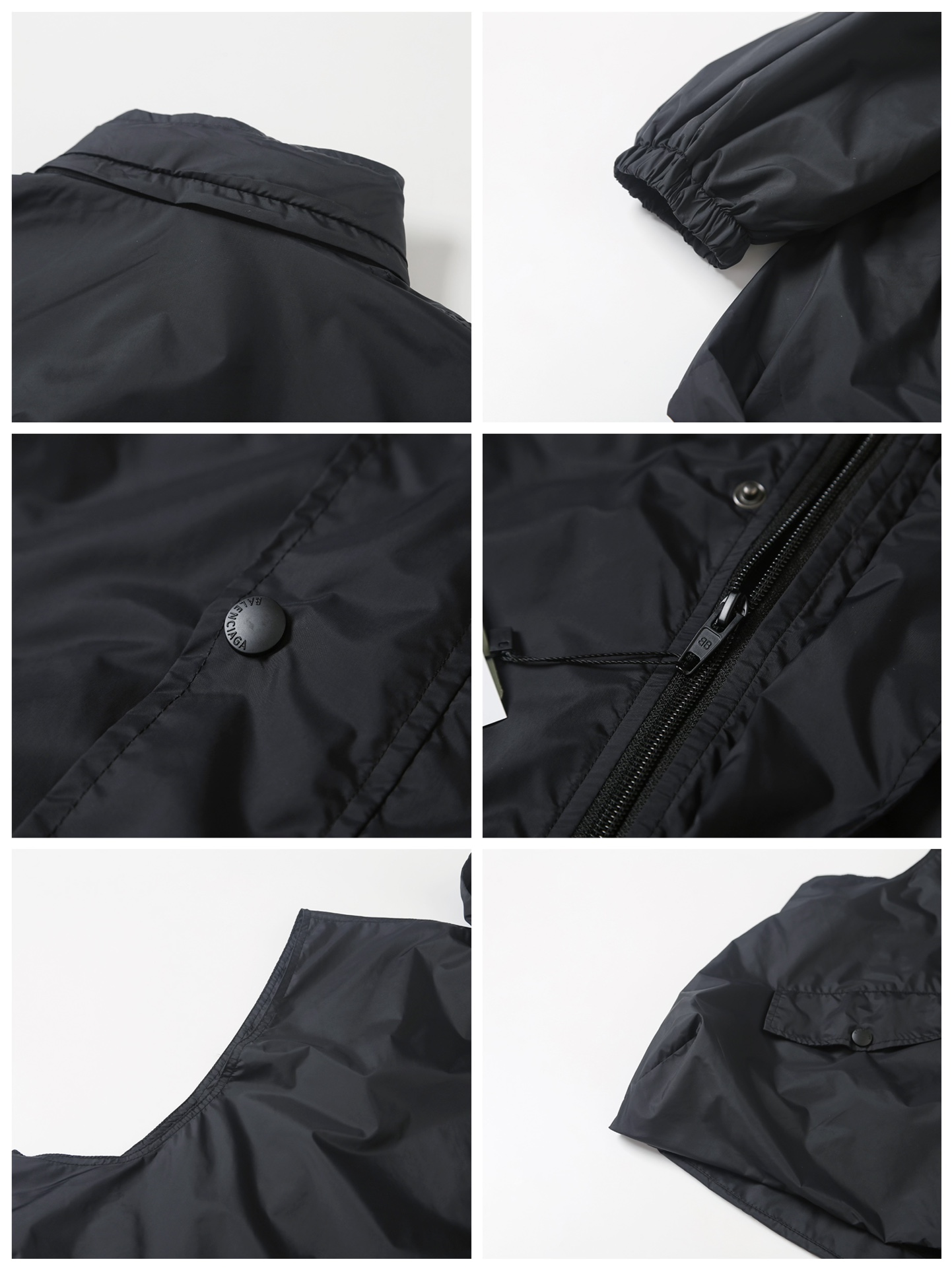 BALENCIAGA バレンシアガ フード付きベスト ブラック - 画像 7