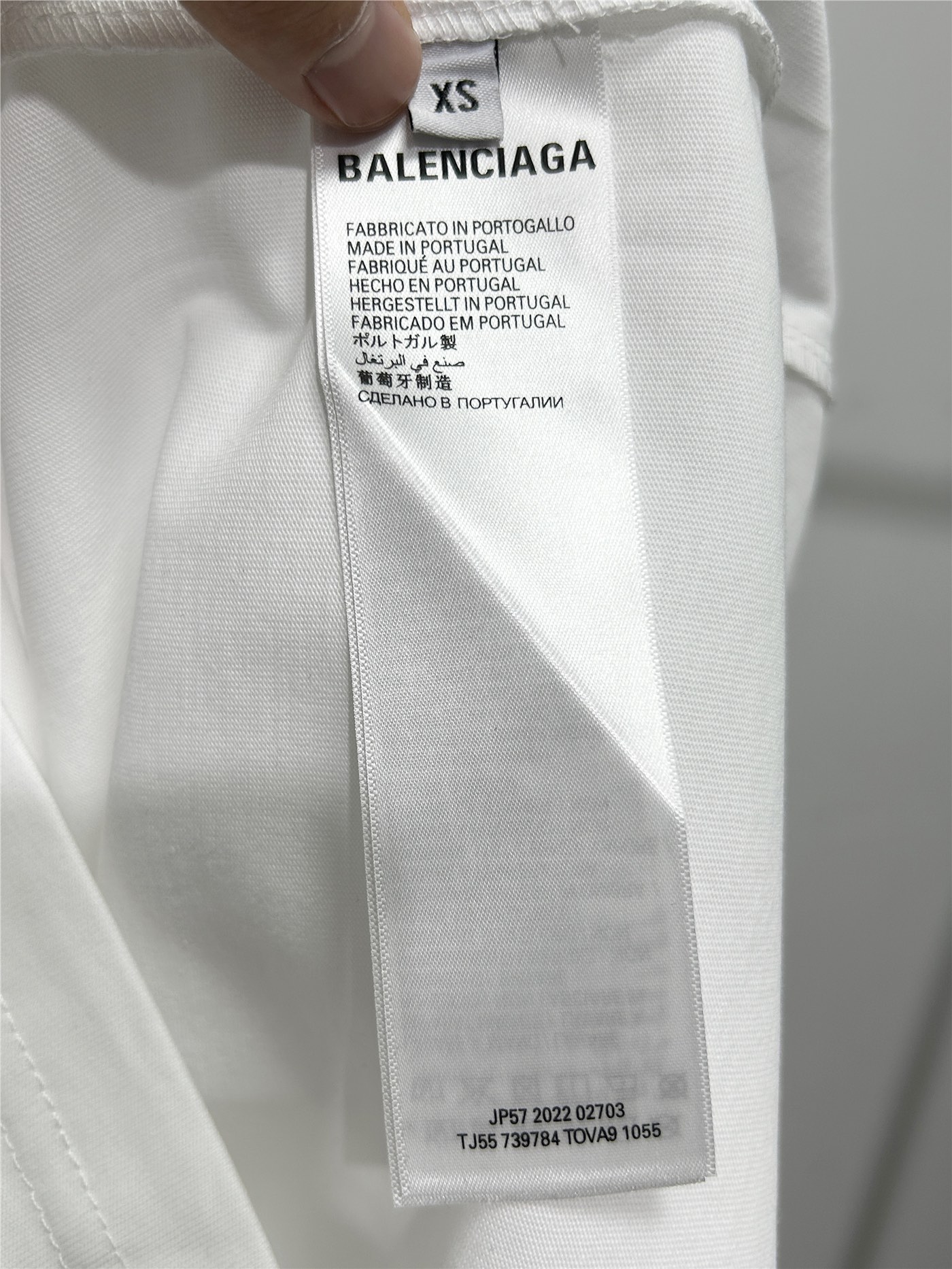 BALENCIAGA バレンシアガ ロングTシャツ バレンシアガ刺繍 ホワイト - 画像 9