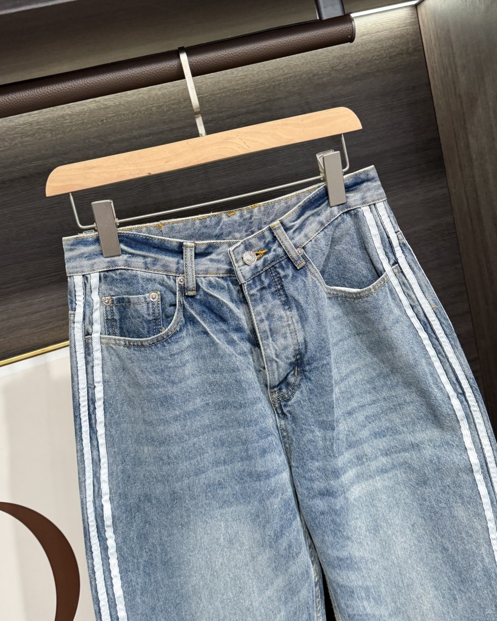 ADIDAS ベルンシア ジーンズ フラットフィット 通勤 通学 ブラック ベージュ 全2色 - 画像 7