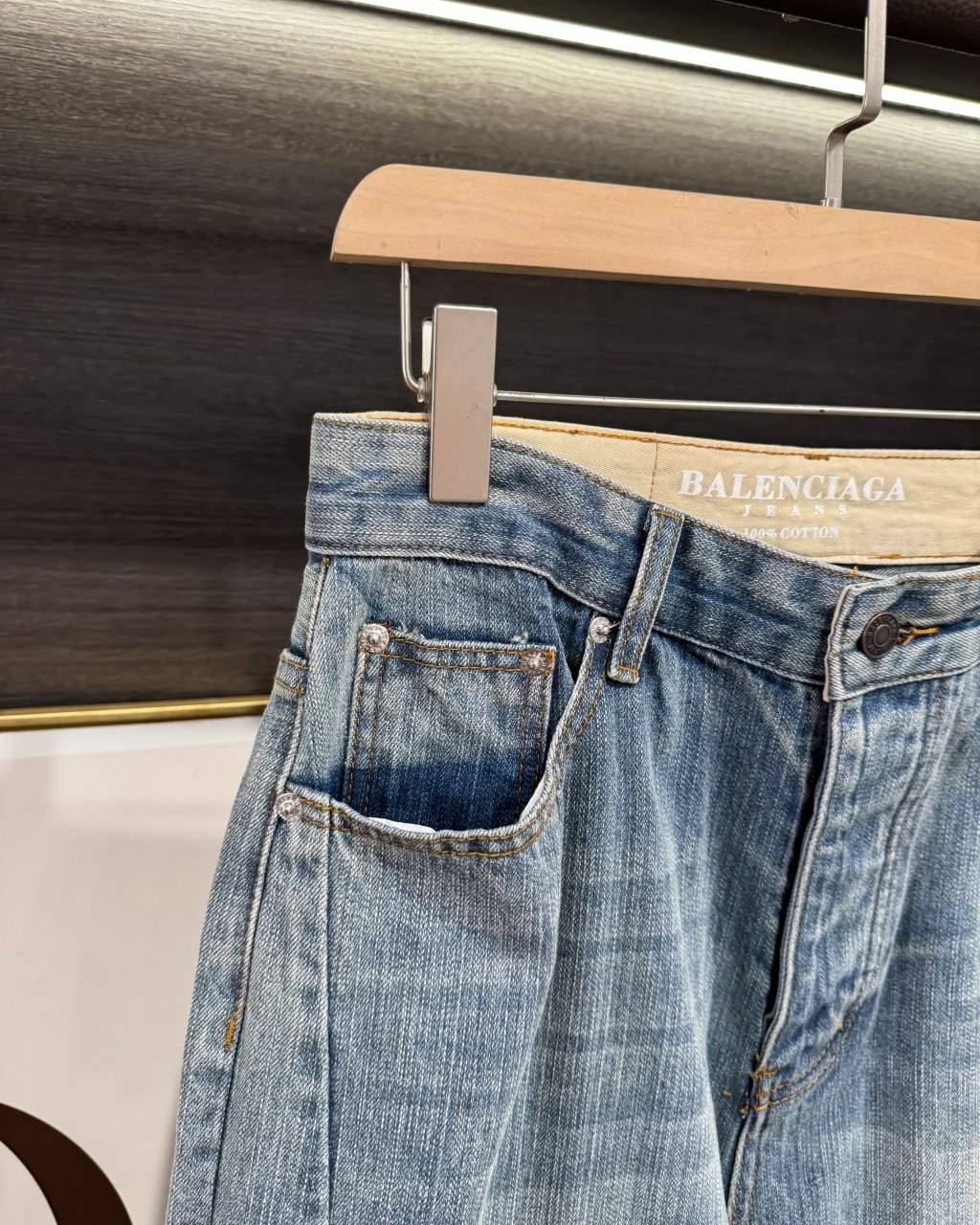 BALENCIAGA バレンシアガ デニムパンツ フレアデニム ブルー - 画像 4