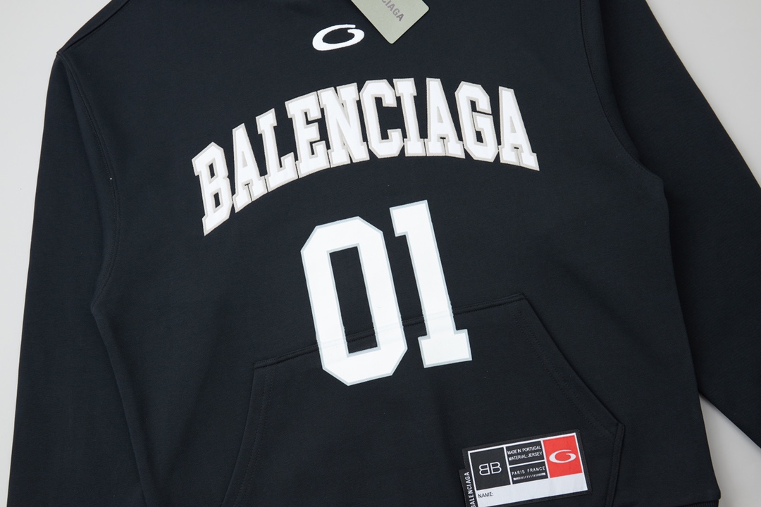 BALENCIAGA バレンシアガ フーディー 01 ブラック 全4色 - 画像 5