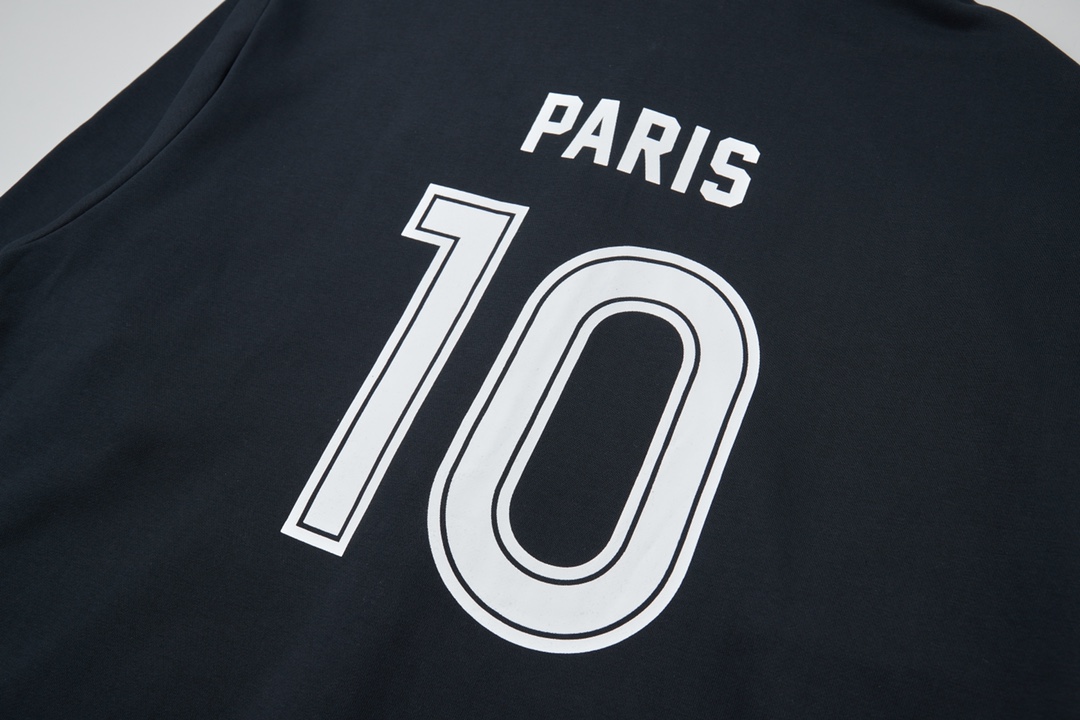 BALENCIAGA バレンシアガ フード付きジップアップパーカー パリ 10 ブラック 全2色 - 画像 8