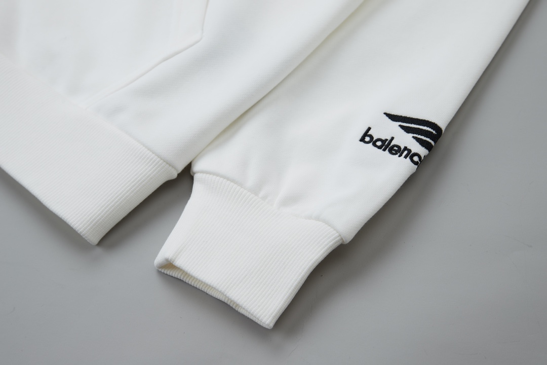 BALENCIAGA バレンシアガ フルジップパーカー パリ 10 ブラック ホワイト 全2色 - 画像 7