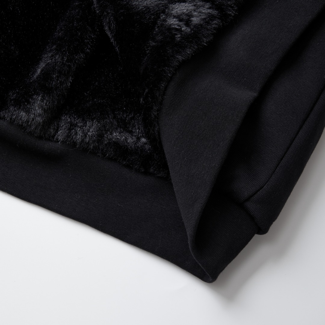 BALENCIAGA バレンシアガ フード付きスウェット オーバーサイズ 本革 ブラック - 画像 9