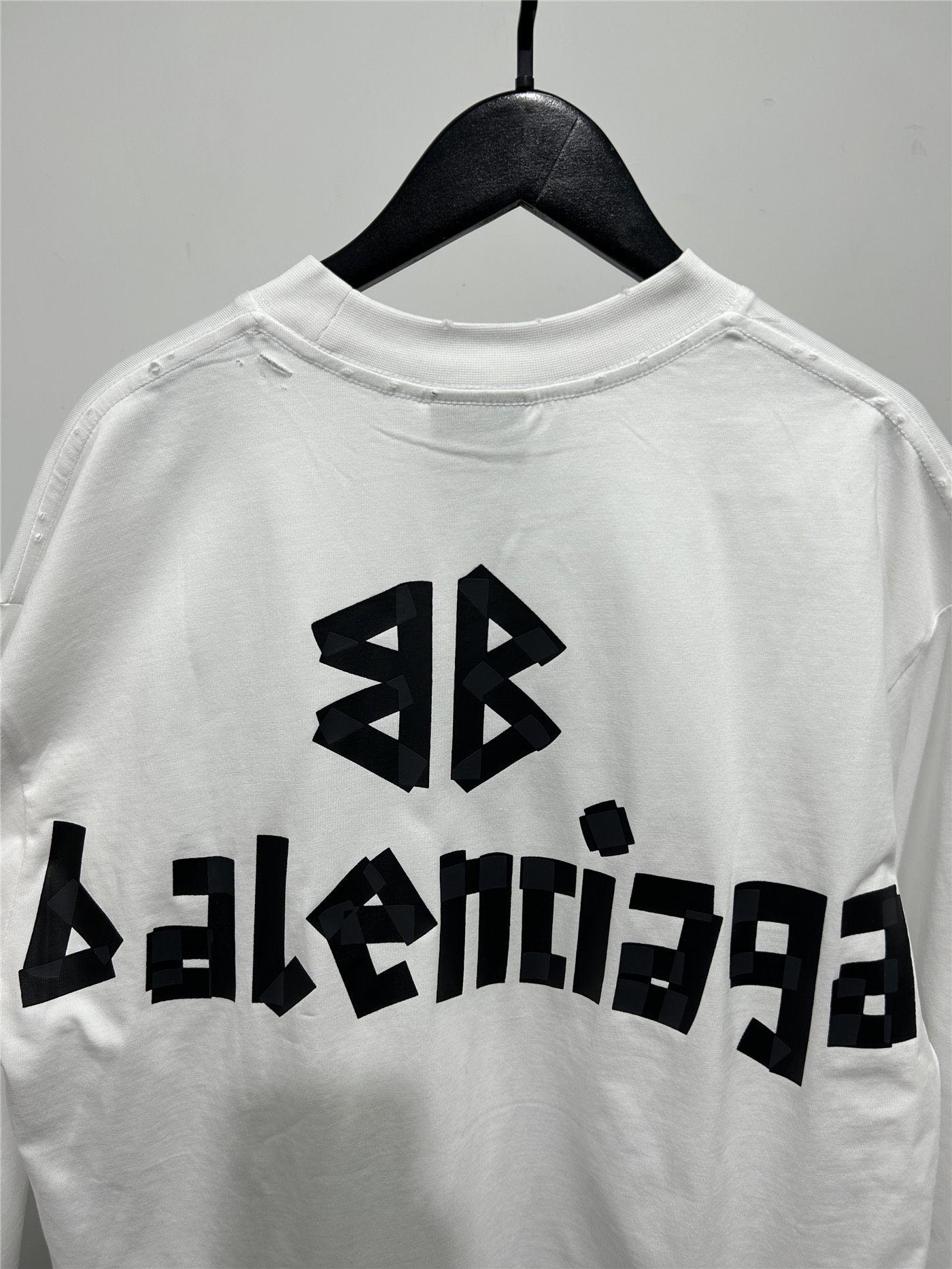 BALENCIAGA バレンシアガ ロングTシャツ ブランドロゴ ブラック ブランク ホワイト 全1色 - 画像 8
