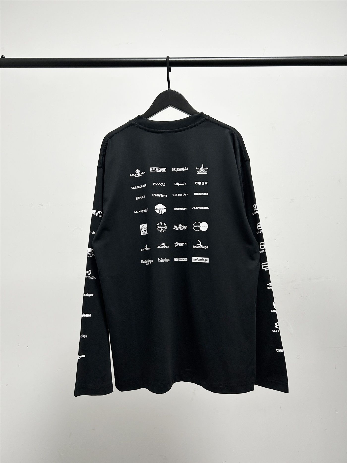 BALENCIAGA バレンシアガ ロングTシャツ 本革 ブラック - 画像 2
