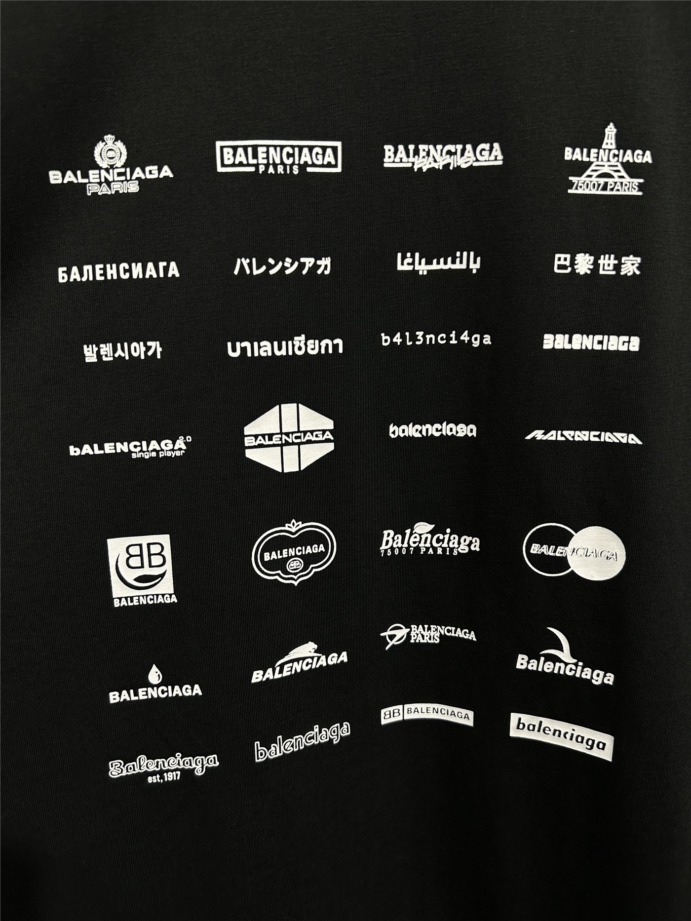 BALENCIAGA バレンシアガ ロングTシャツ 本革 ブラック - 画像 4