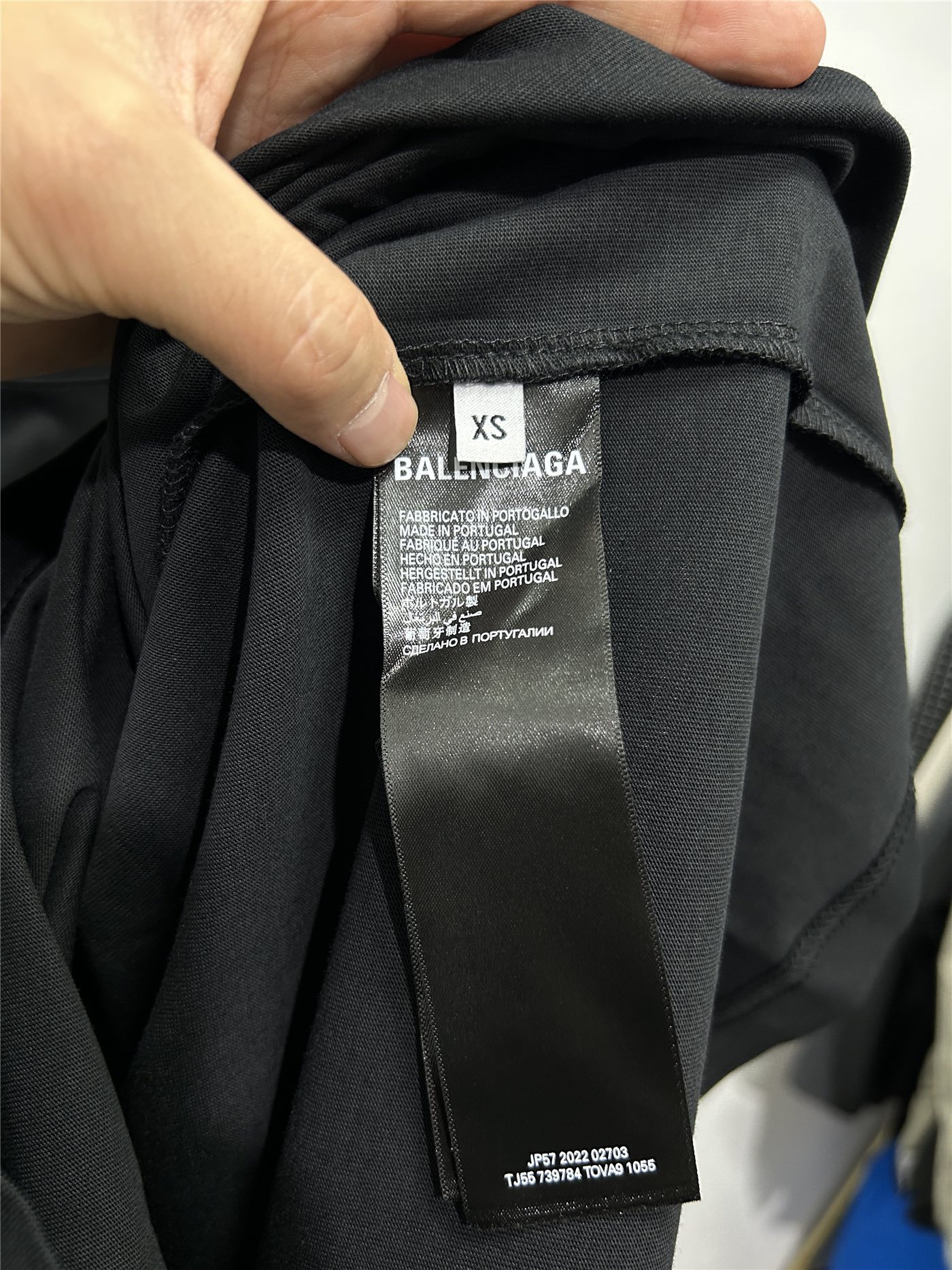 BALENCIAGA バレンシアガ ロングTシャツ 本革 ブラック - 画像 7