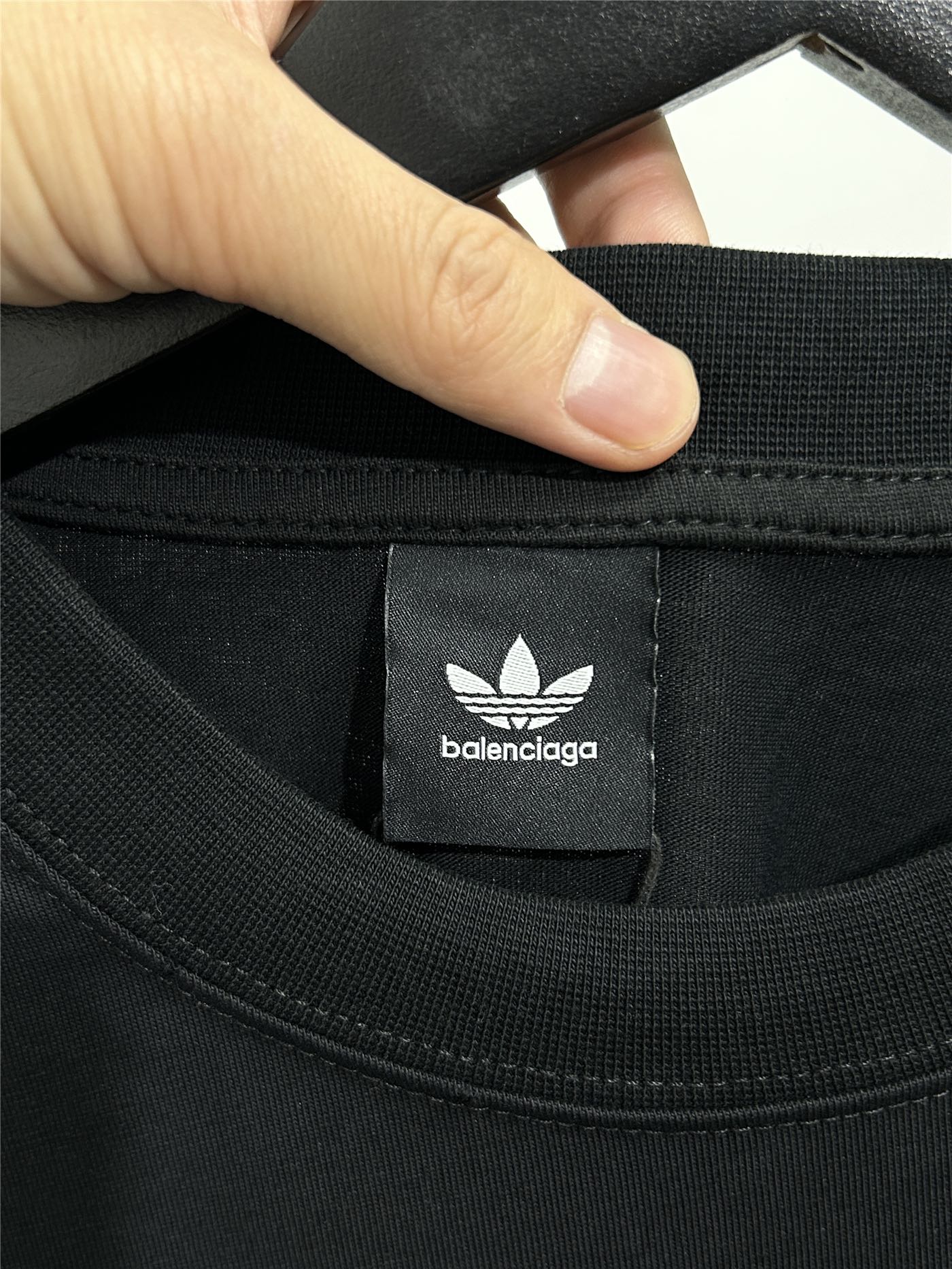 ADIDAS バレンシアガ ロングスリーブTシャツ ブラック - 画像 7