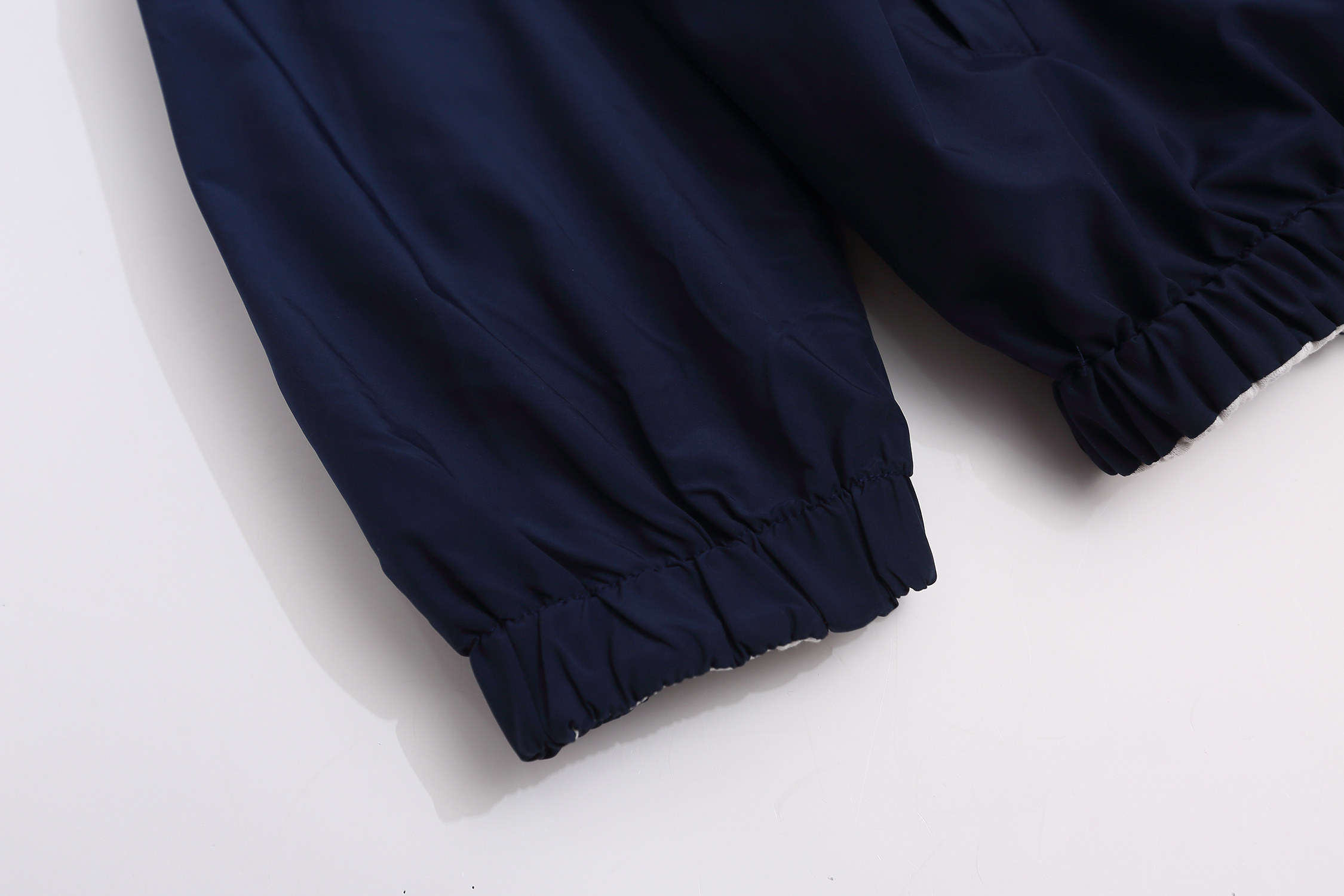 M COTTON フルジップパーカー 通勤 通学 ファッション ブラック ホワイト 全2色 - 画像 8