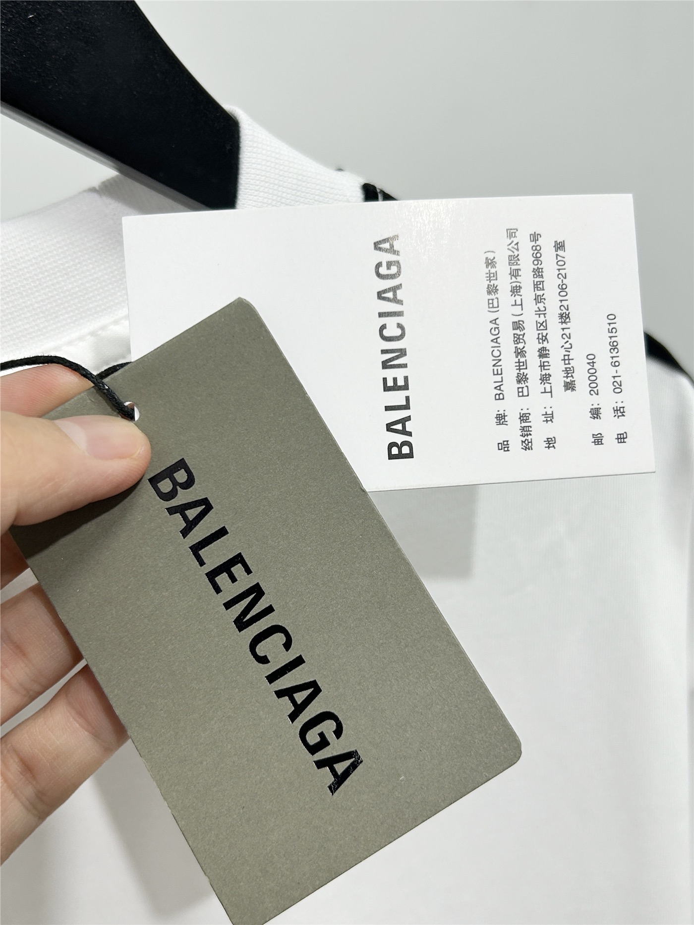 BALENCIAGA バレンシアガ ロンTシャツ 本革 ブラック - 画像 9