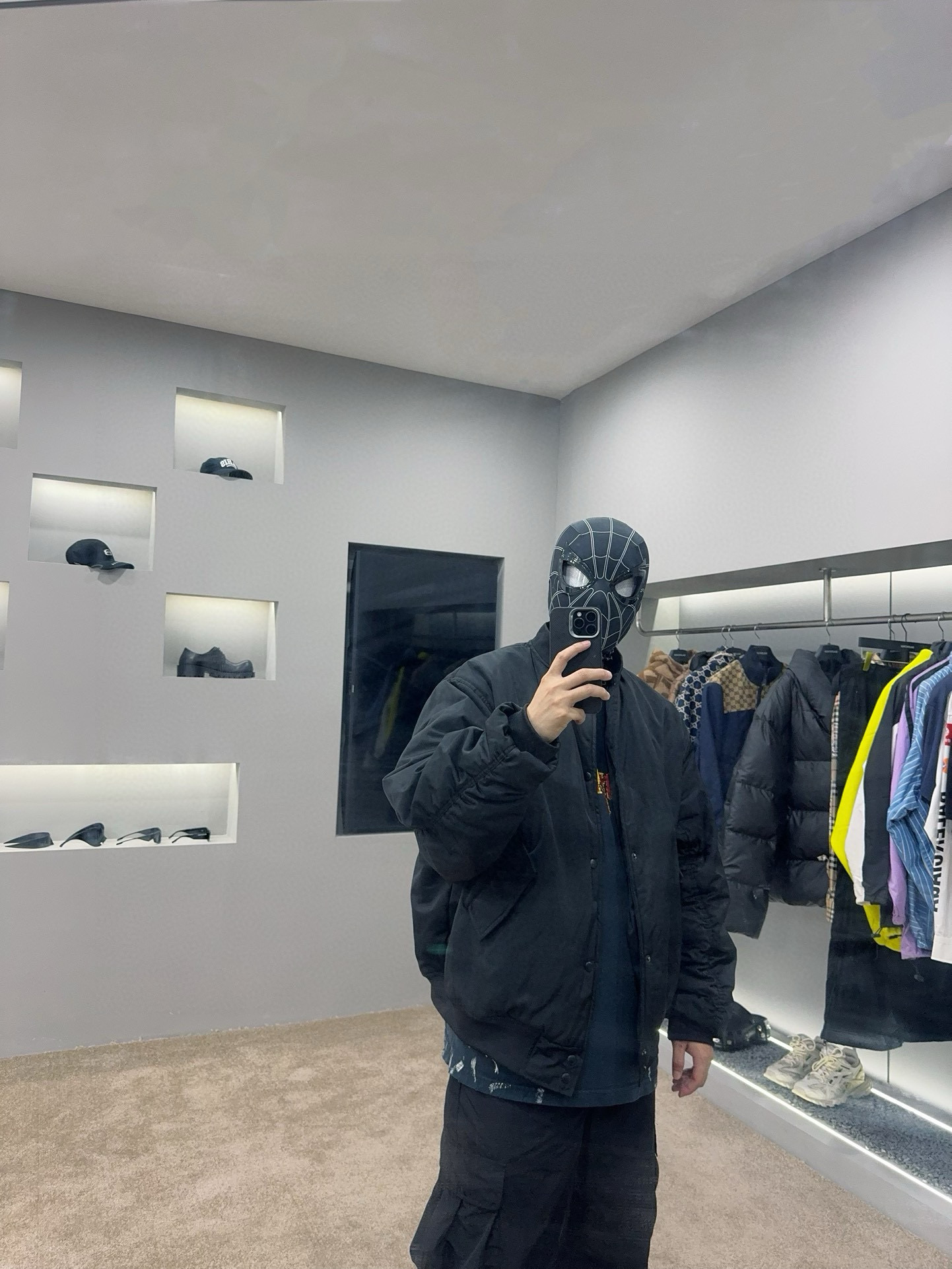 BALENCIAGA バレンシアガ バルンジャケット 男性用 フレア袖 ブラック - 画像 5