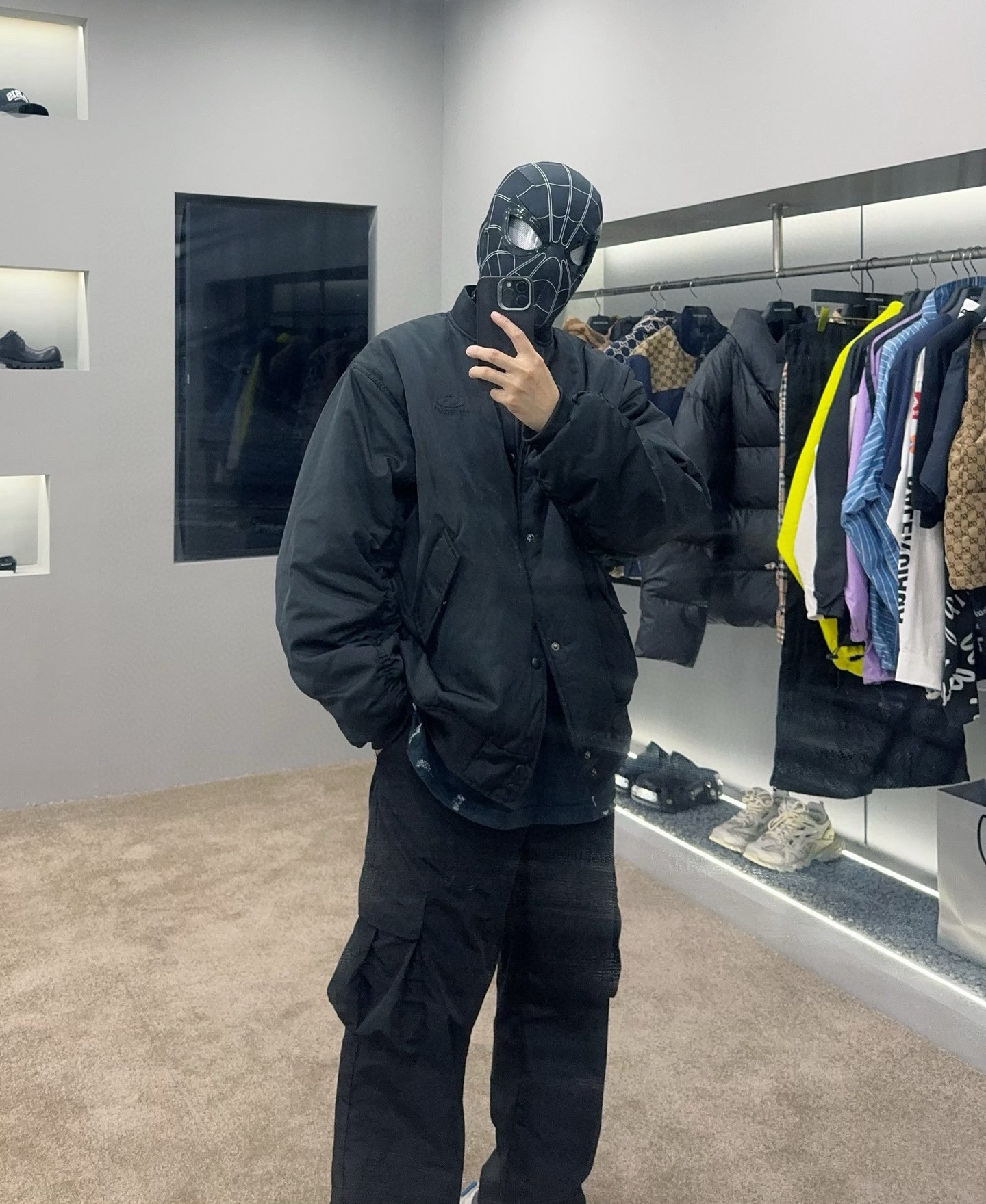 BALENCIAGA バレンシアガ バルンジャケット 男性用 フレア袖 ブラック - 画像 8