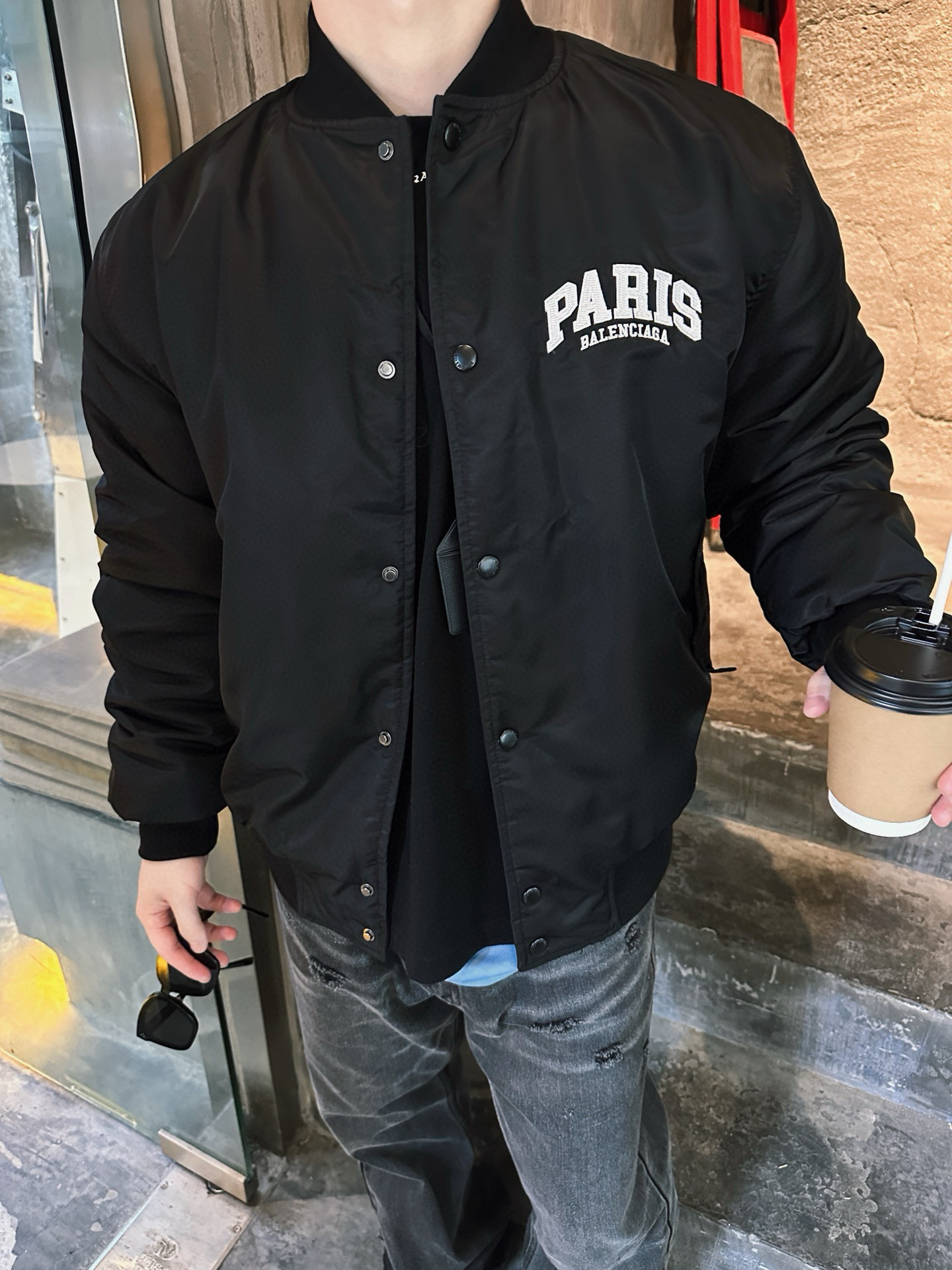 BALENCIAGA バレンシアガ バンダージャケット PARIS バンダージャケット ブラック - 画像 4