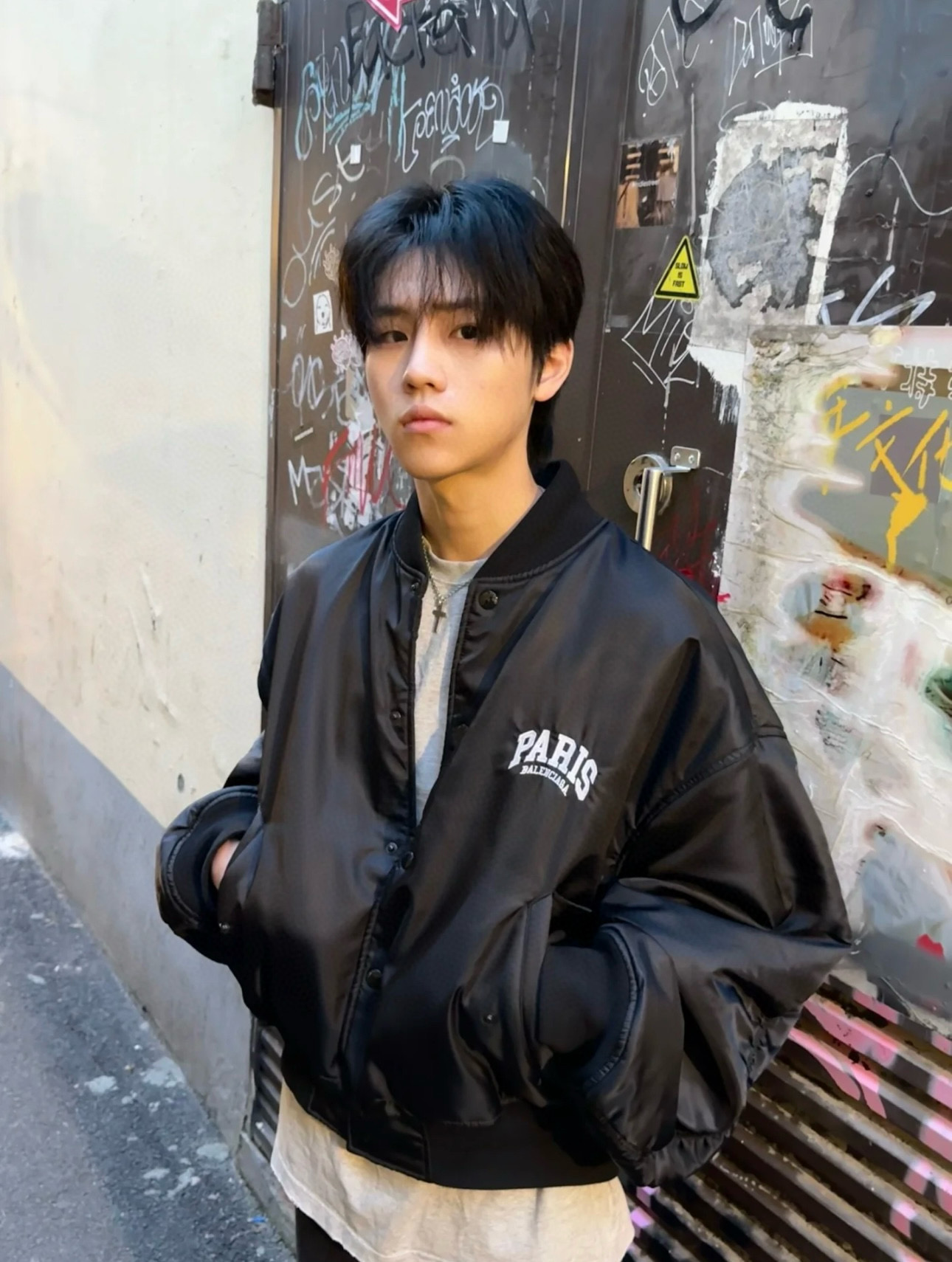 BALENCIAGA バレンシアガ バンダージャケット PARIS バンダージャケット ブラック - 画像 8