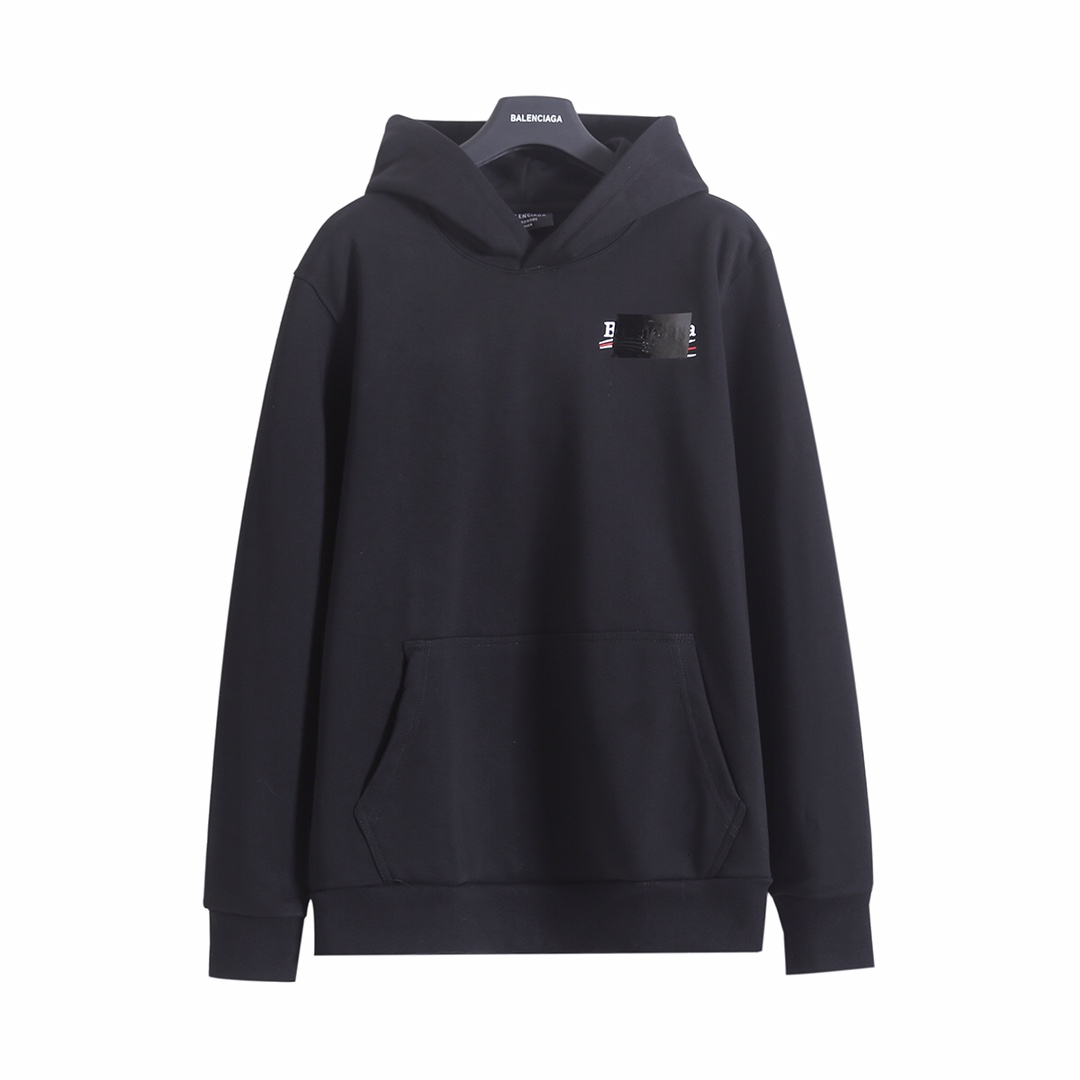 BALENCIAGA バレンシアガ ロゴパーカー ブラック - 画像 4