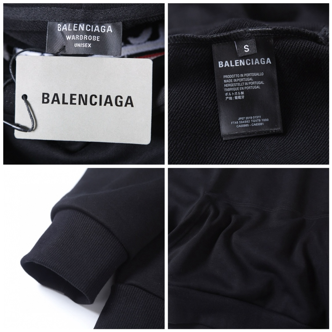 BALENCIAGA バレンシアガ ロゴパーカー ブラック - 画像 8
