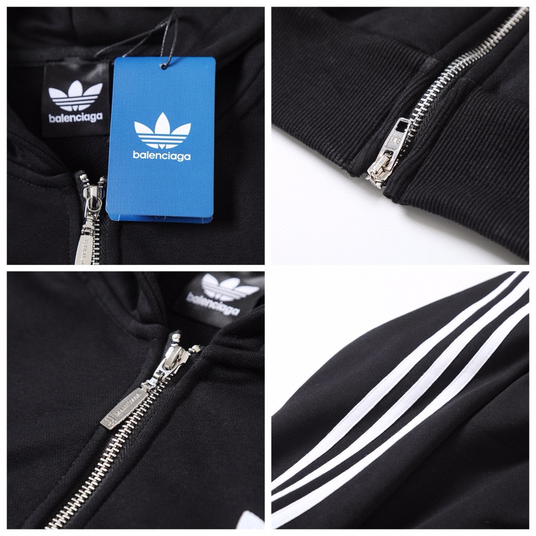 BALENCIAGA バレンシアガ フード付きスウェットシャツ ブラック - 画像 8