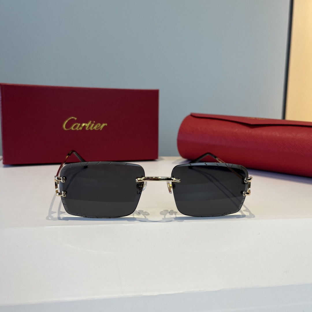 Cartier カルティエ 无框太阳眼镜 超轻 金属 高级感 全4色