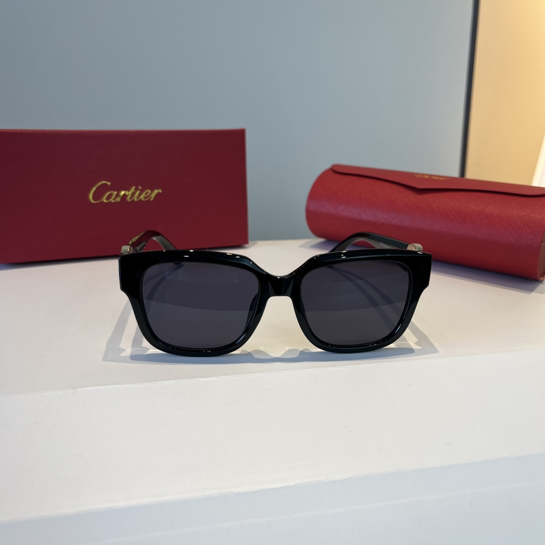 CARTIE カルティエ サングラス 0663 52□19-140 超軽量 メンズ レディース ブラック - 画像 2