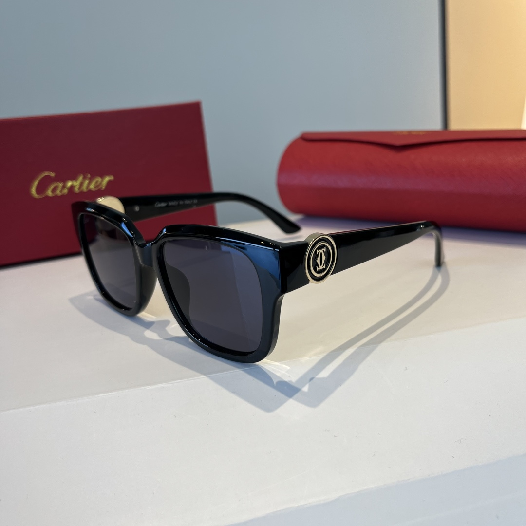 CARTIE カルティエ サングラス 0663 52□19-140 超軽量 メンズ レディース ブラック - 画像 3