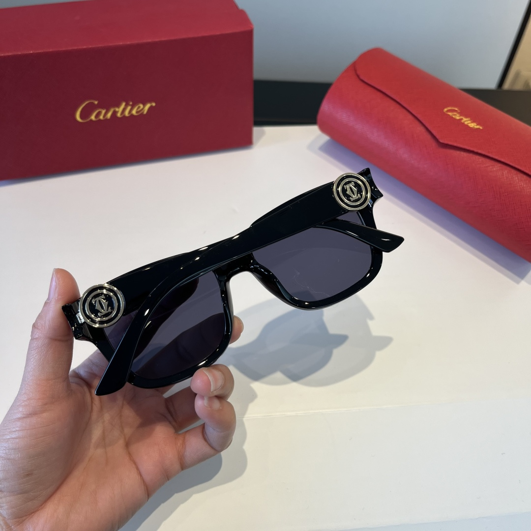 CARTIE カルティエ サングラス 0663 52□19-140 超軽量 メンズ レディース ブラック - 画像 6