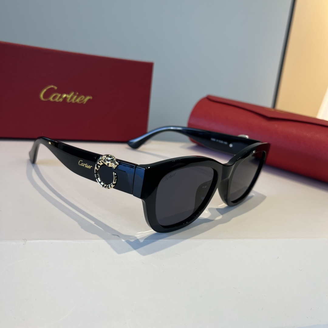 CARTIER カルティエ サングラス 0660 51□20-145 ブラック 0660 51□20-145 ブラック