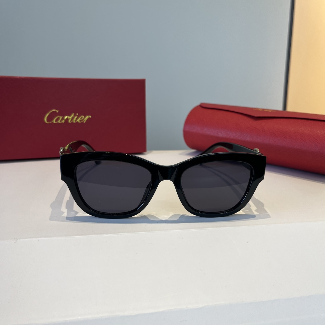 CARTIER カルティエ サングラス 0660 51□20-145 ブラック 0660 51□20-145 ブラック - 画像 2