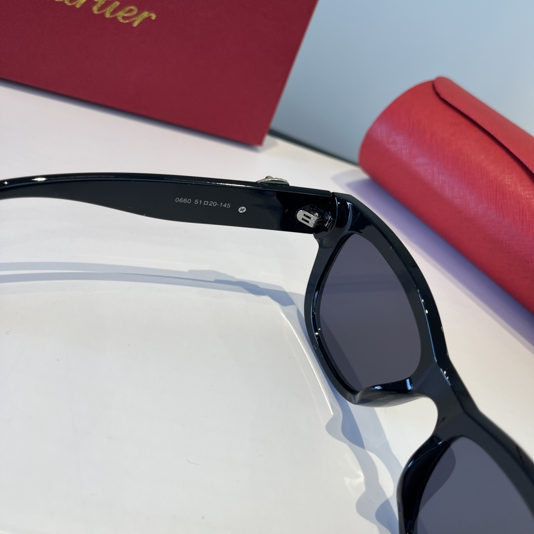CARTIER カルティエ サングラス 0660 51□20-145 ブラック 0660 51□20-145 ブラック - 画像 5