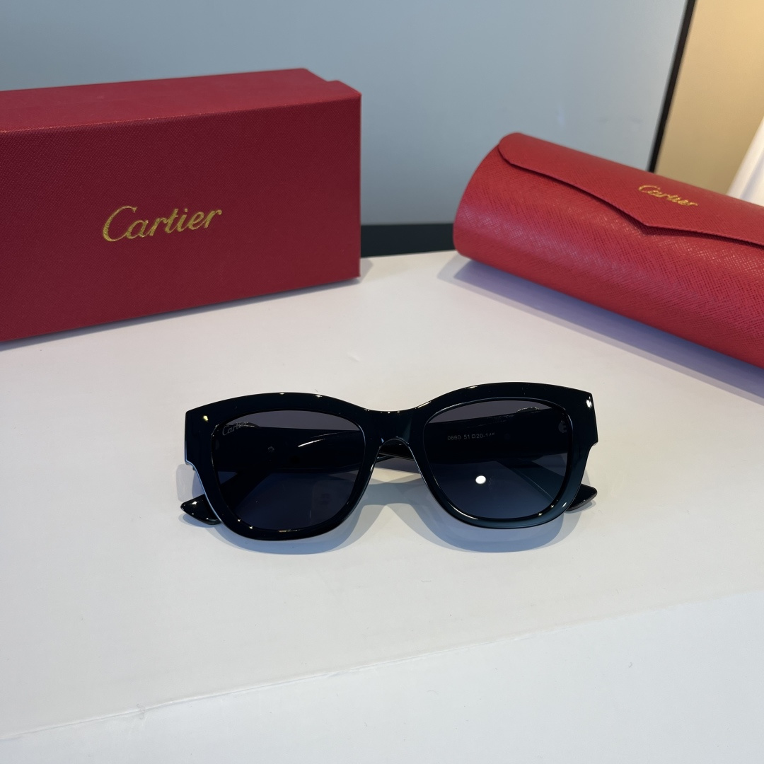 CARTIER カルティエ サングラス 0660 51□20-145 ブラック 0660 51□20-145 ブラック - 画像 8