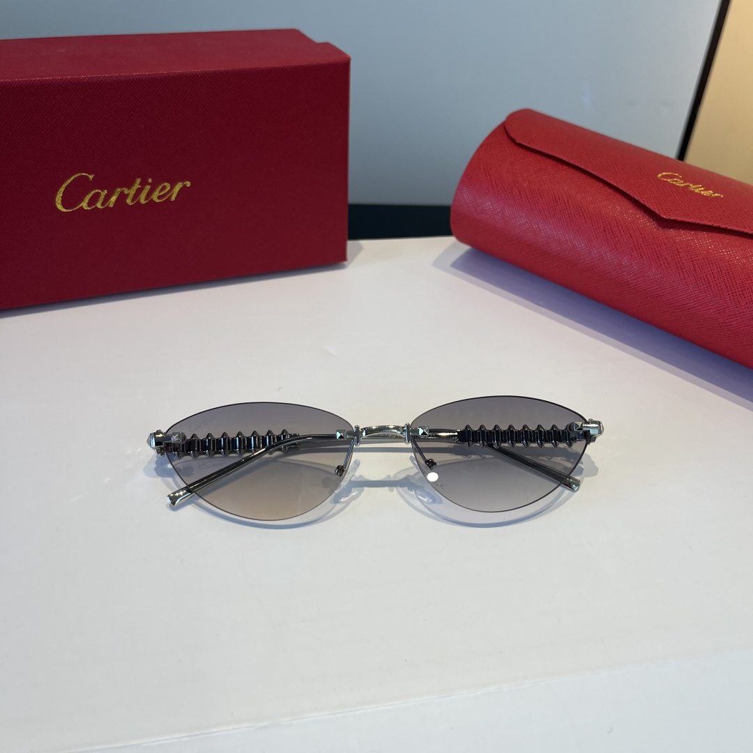 CARTIER カルティエ サングラス メタルフレーム プレステージ ブラック ブラウン ブラック ブラウン 多色展開 - 画像 4