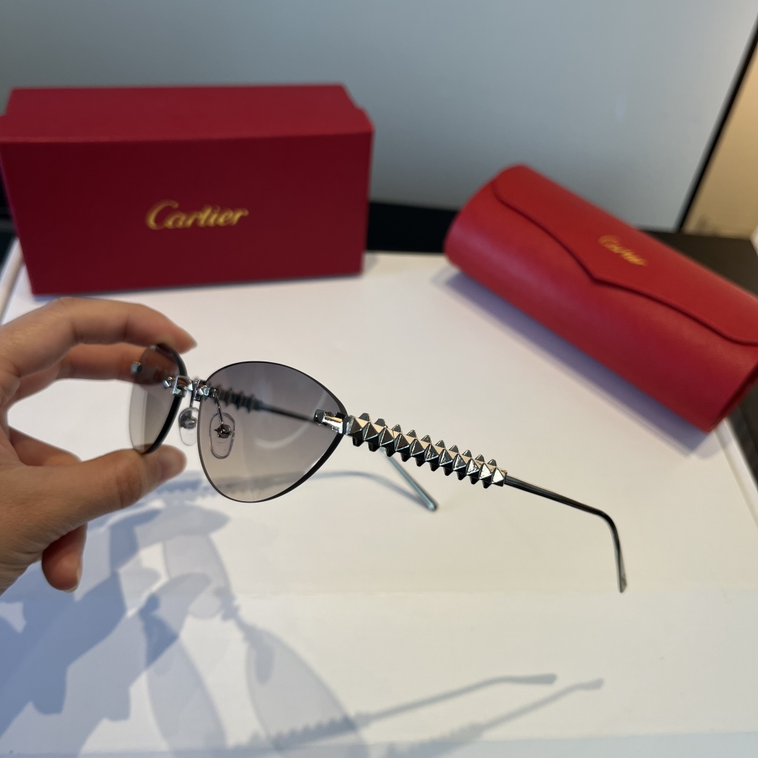 CARTIER カルティエ サングラス メタルフレーム プレステージ ブラック ブラウン ブラック ブラウン 多色展開 - 画像 5