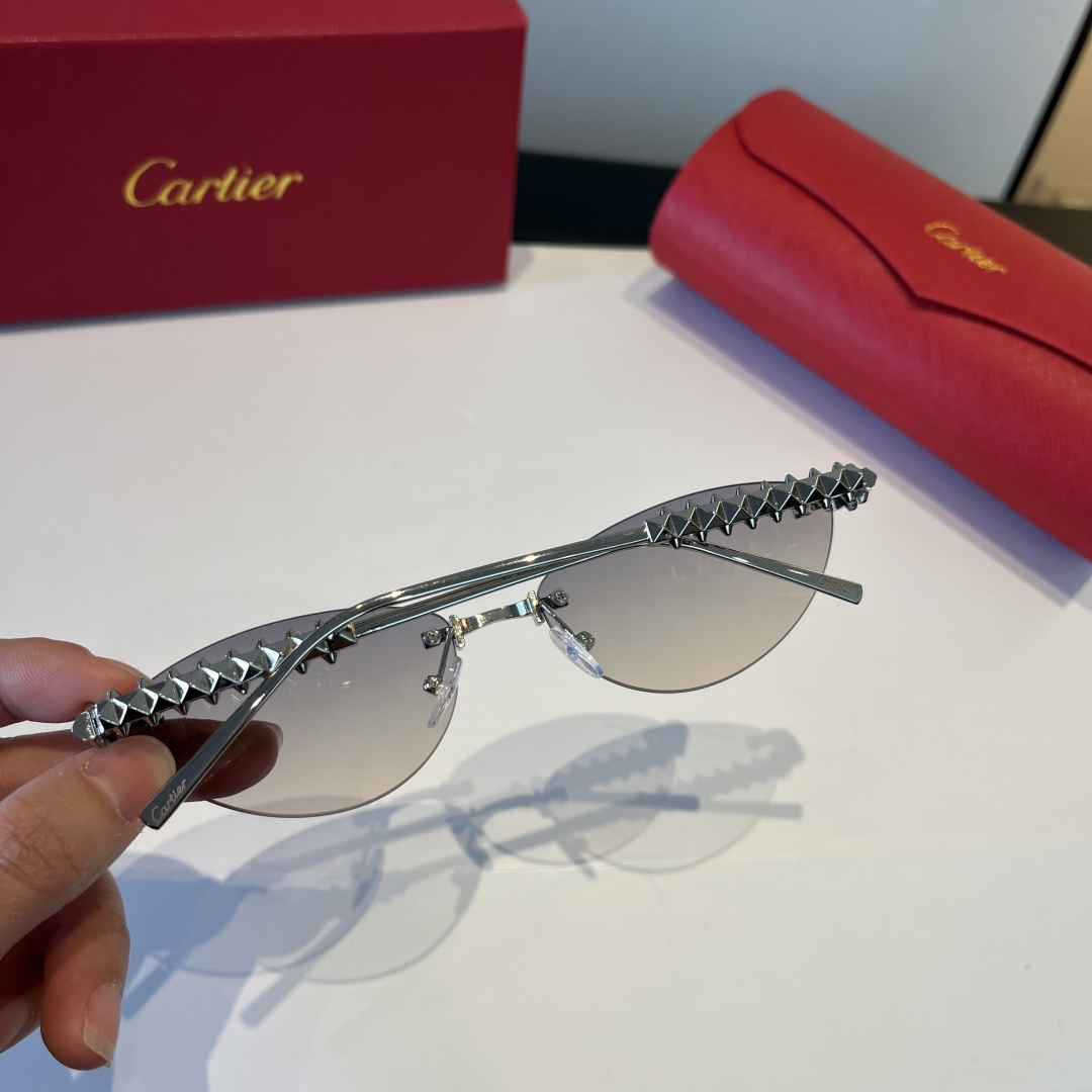 CARTIER カルティエ サングラス メタルフレーム プレステージ ブラック ブラウン ブラック ブラウン 多色展開 - 画像 6