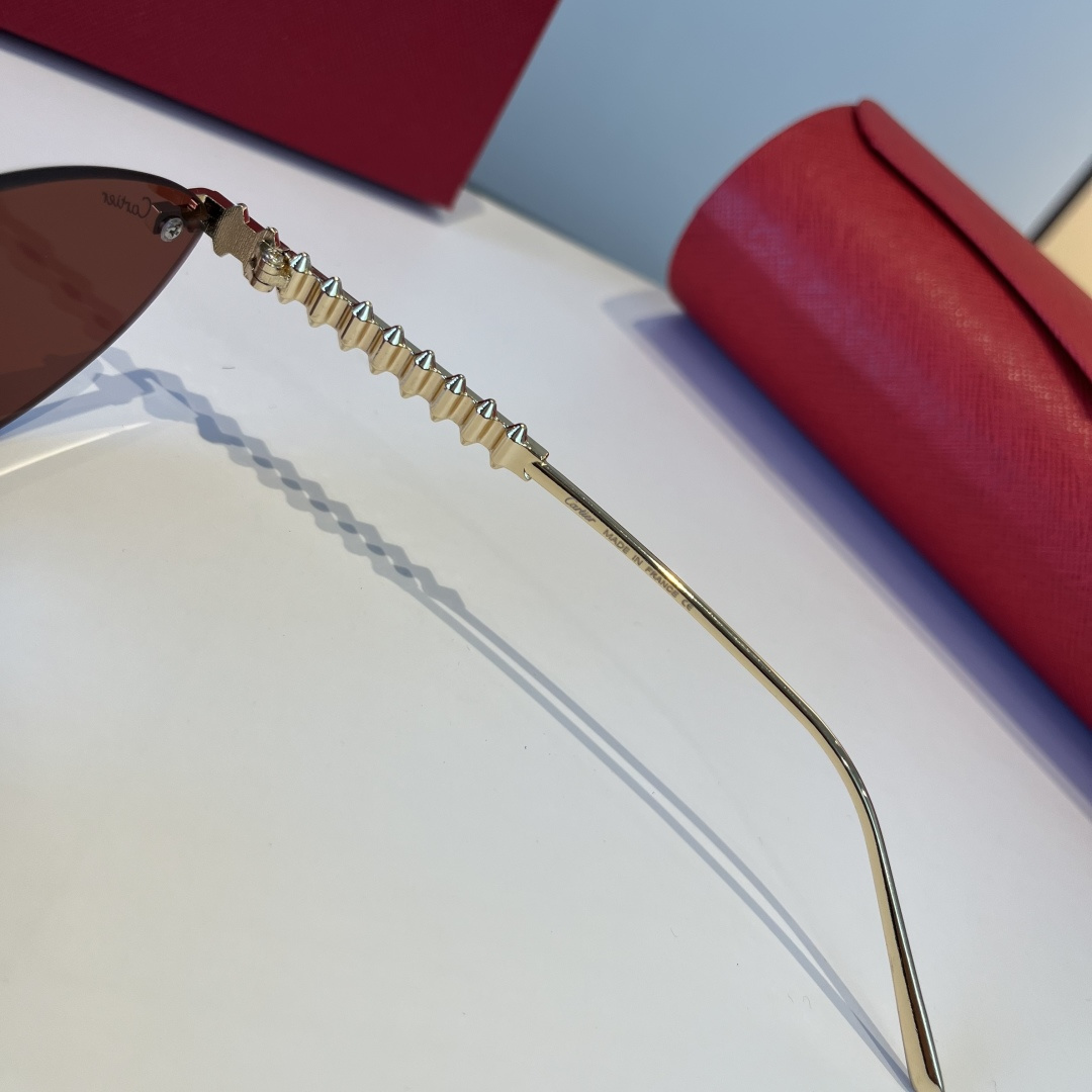 CARTIER カルティエ メンズ サングラス フレームレス レディース 軽量 通勤 ブラック ブラウン 多色展開 - 画像 9