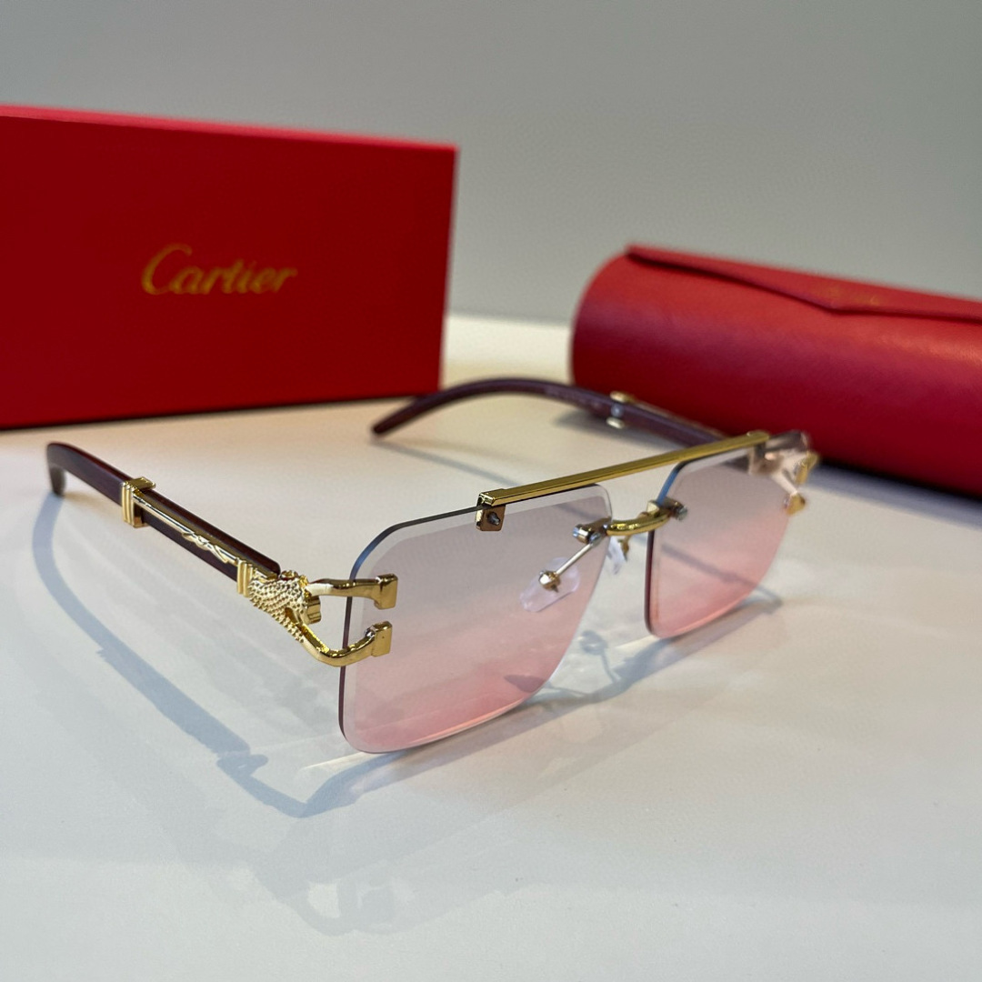CARTIER カルティエ メガネ フレーム 8878 60 18-148 メンズ レディース ピンク ブラック ブラウン 多色展開