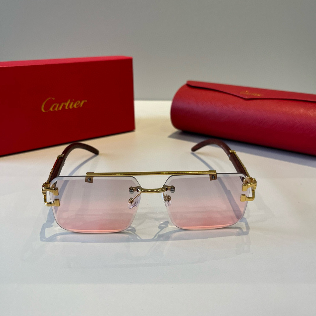 CARTIER カルティエ メガネ フレーム 8878 60 18-148 メンズ レディース ピンク ブラック ブラウン 多色展開 - 画像 3