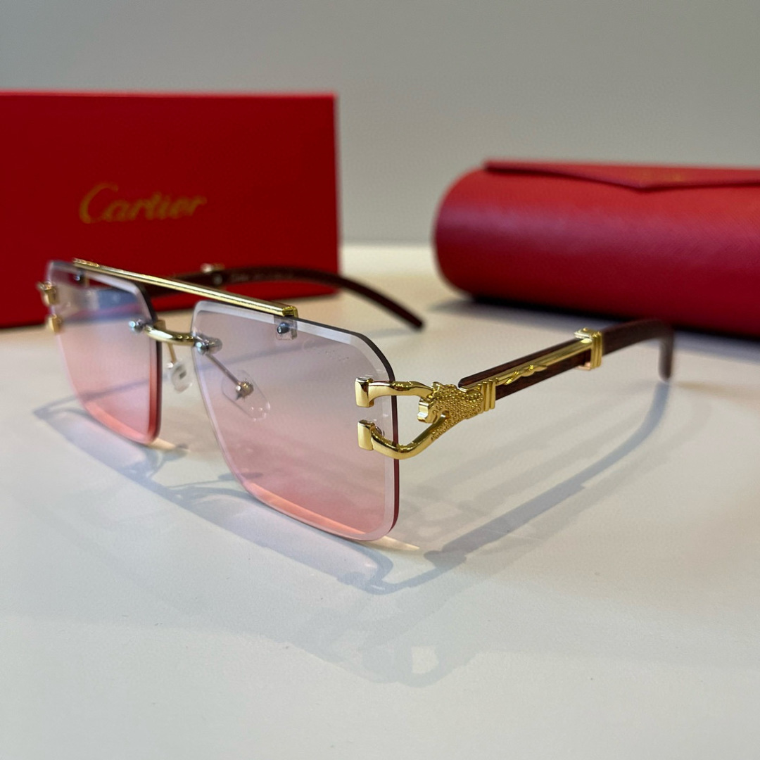 CARTIER カルティエ メガネ フレーム 8878 60 18-148 メンズ レディース ピンク ブラック ブラウン 多色展開 - 画像 4